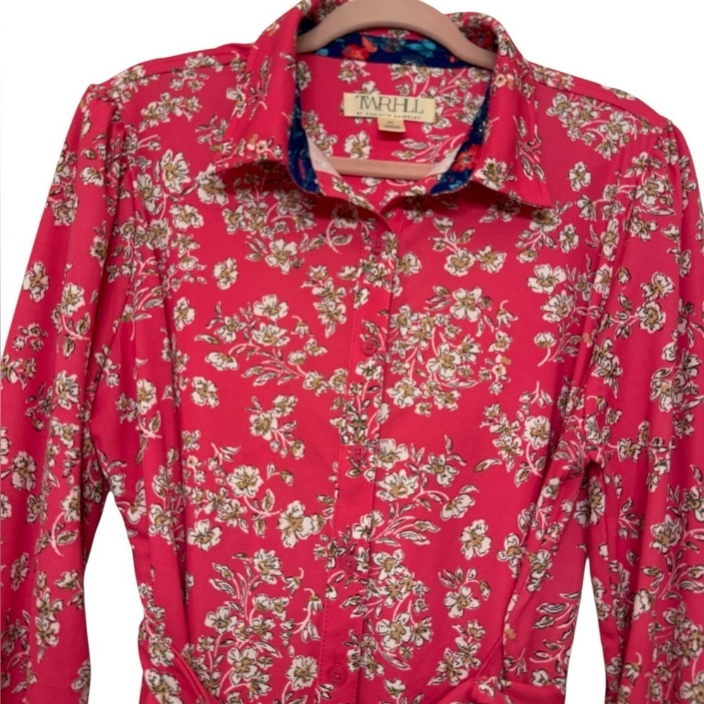 TWR HLL Long Sleeve Shirtdress with Belt - Picture 6 of 11